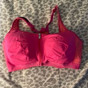 orange & pink VS sports bra